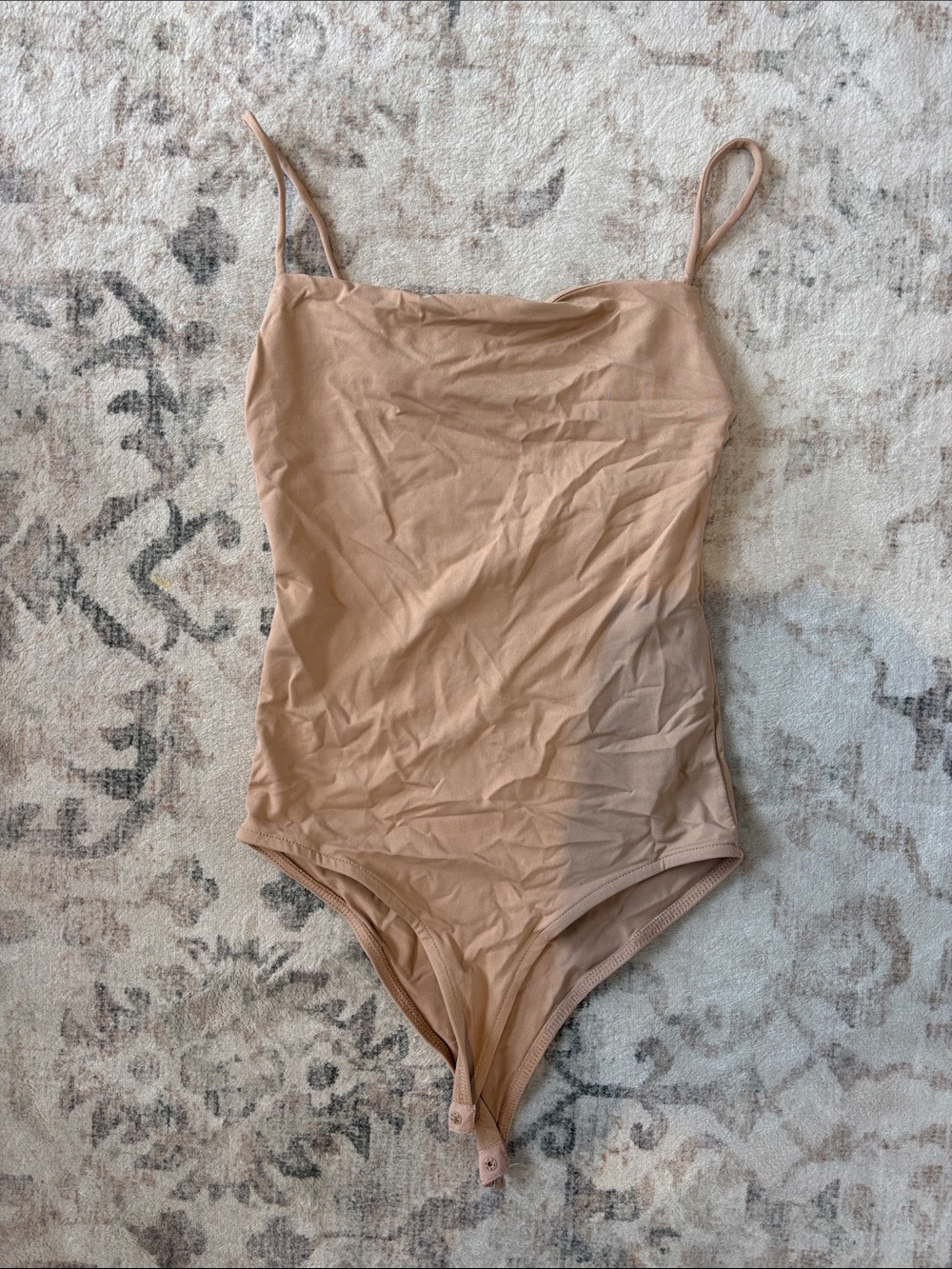 Zara Nude/Tan Slim Strap Bodysuit